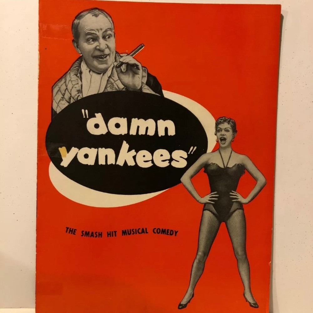 Vintage Damn Yankees Musical program display decor Broadway Hollywood